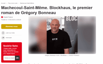 Blockhaus à l’honneur dans Ouest-France : un premier roman qui fait parler de lui