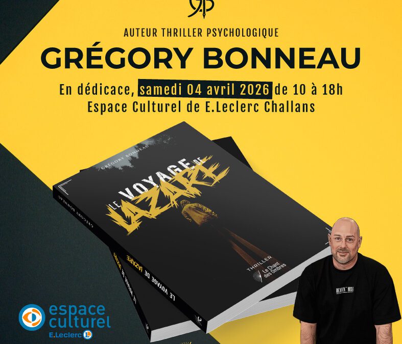 Grégory Bonneau en dédicace à Challans – 04 avril 2026