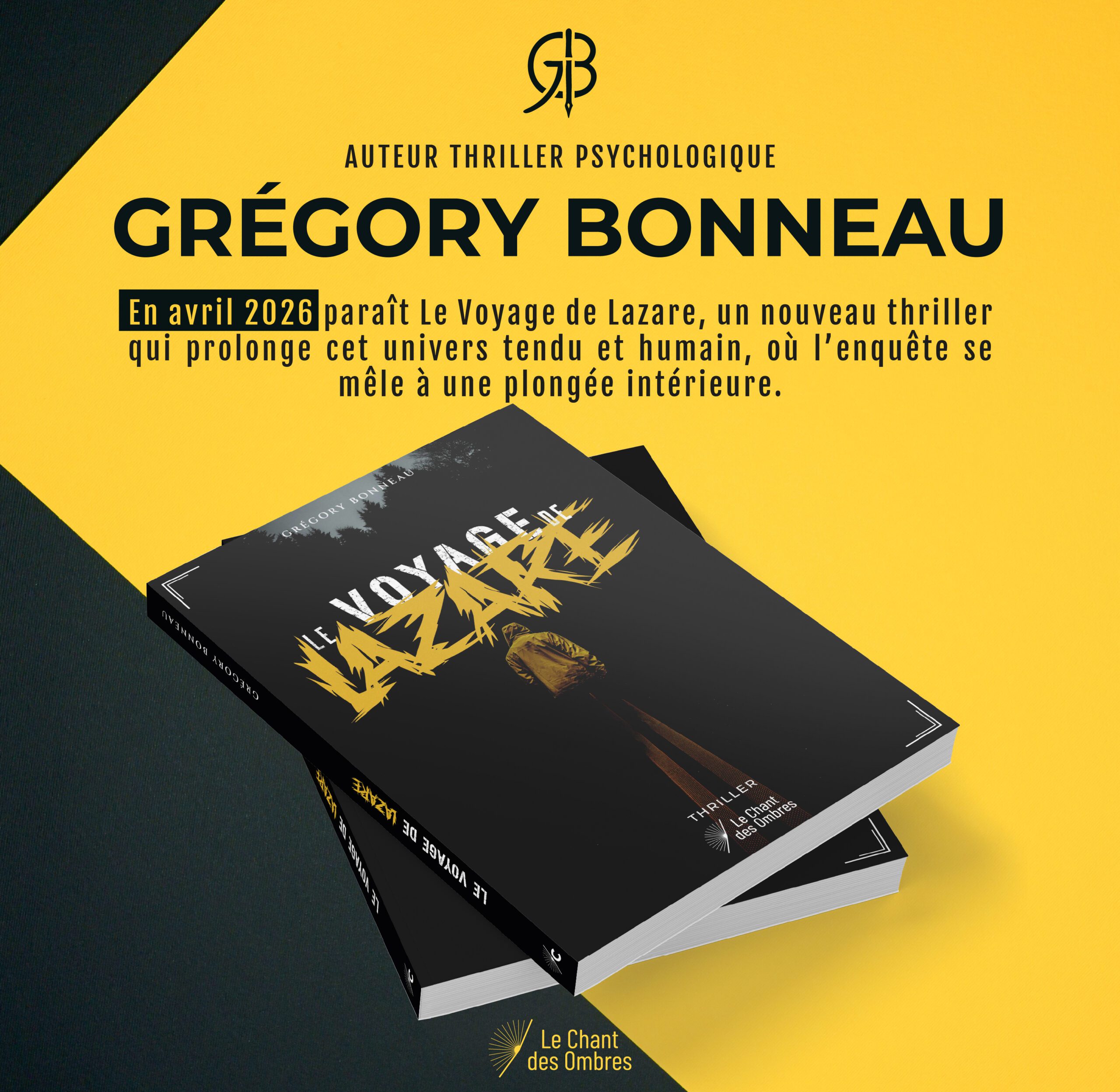 Un nouveau thriller arrive : Le Voyage de Lazare, premier roman du label Le Chant des Ombres