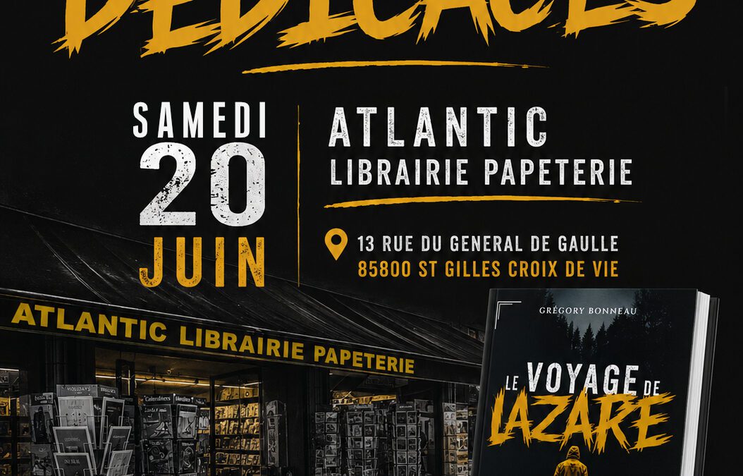 Dédicace de Grégory Bonneau à l’Atlantic Librairie Papeterie de Saint-Gilles-Croix-de-Vie